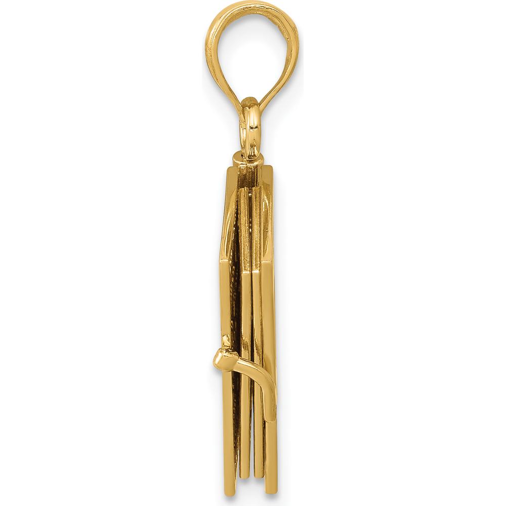 10K Yellow Gold 3D Lords Prayer Bible Pendant - Faith and Devotion Charm