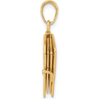 10K Yellow Gold 3D Lord's Prayer Bible Pendant - Faith-Inspired Charm