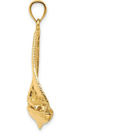 10K Yellow Gold 3D Polished Sailboat Charm Pendant