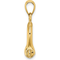 10K Yellow Gold 3D Shackle Link Screw Charm - Medium Size