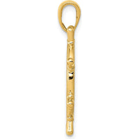 10K Yellow Gold 3D Ship's Wheel Pendant - Nautical Inspired Charm