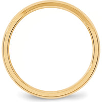10K Yellow Gold 3mm Beveled Edge Comfort Fit Wedding Band - Size 12