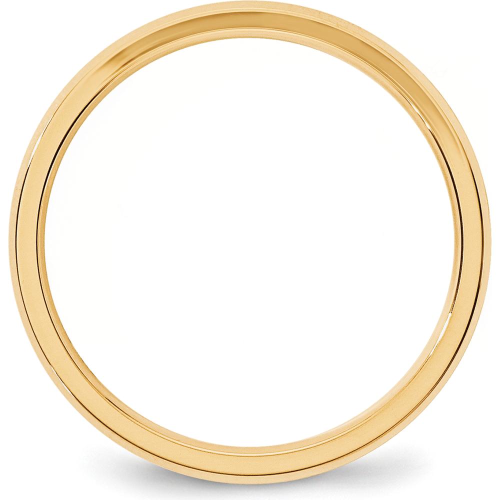 10K Yellow Gold 3mm Beveled Edge Comfort Fit Wedding Band - Size 12