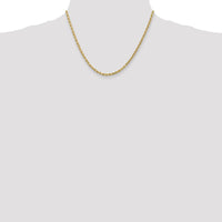10K Yellow Gold 3mm Diamond-Cut Rope Chain Necklace - 18"