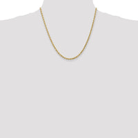 10K Yellow Gold 3mm Diamond-Cut Rope Chain Necklace - 20"