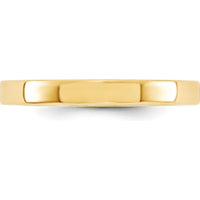 10K Yellow Gold 3mm Flat Comfort Fit Wedding Band - Size 6, Polished Solid Gold, Engravable
