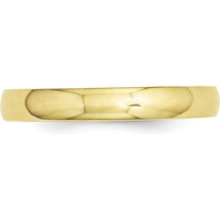 10K Yellow Gold 3mm Half Round Wedding Band - Size 12