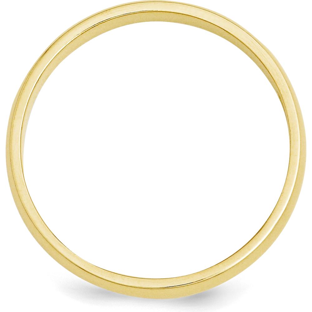 10K Yellow Gold 3mm Half Round Wedding Band - Size 7