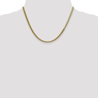 10K Yellow Gold 3mm Herringbone Chain Necklace - 18-inch