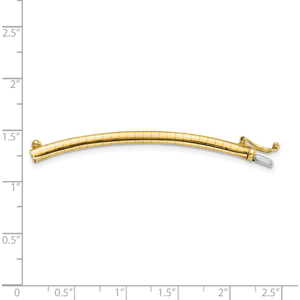 10K Yellow Gold 3mm Omega Extender for Necklace