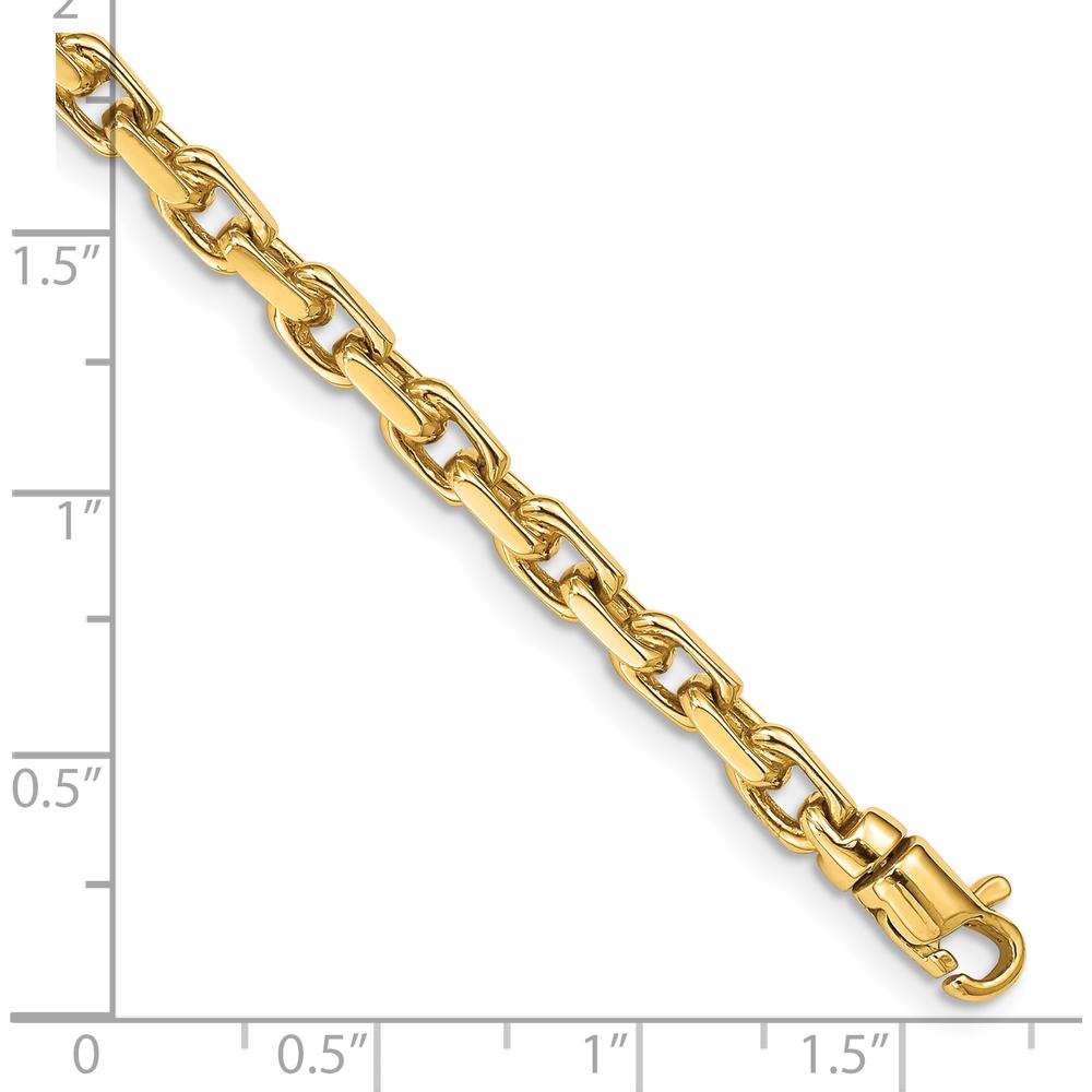 10K Yellow Gold 4.2mm Hand-Polished Fancy Link Bracelet - 9"