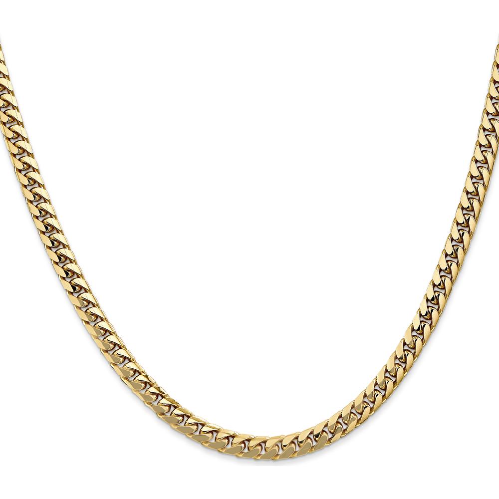10K Yellow Gold 4.3mm Solid Miami Cuban Chain Necklace - 20"
