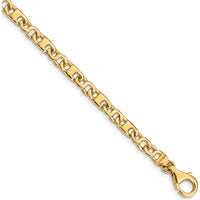 10K Yellow Gold 4.4mm Fancy Link Bracelet with Lobster Clasp - 8.25"