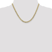 10K Yellow Gold 4.5mm Concave Anchor Chain Necklace - 18-Inch