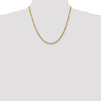 10K Yellow Gold 4.5mm Diamond-Cut Rope Chain Necklace - 20"