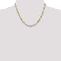 10K Yellow Gold 4.5mm Open Concave Curb Chain - 18"