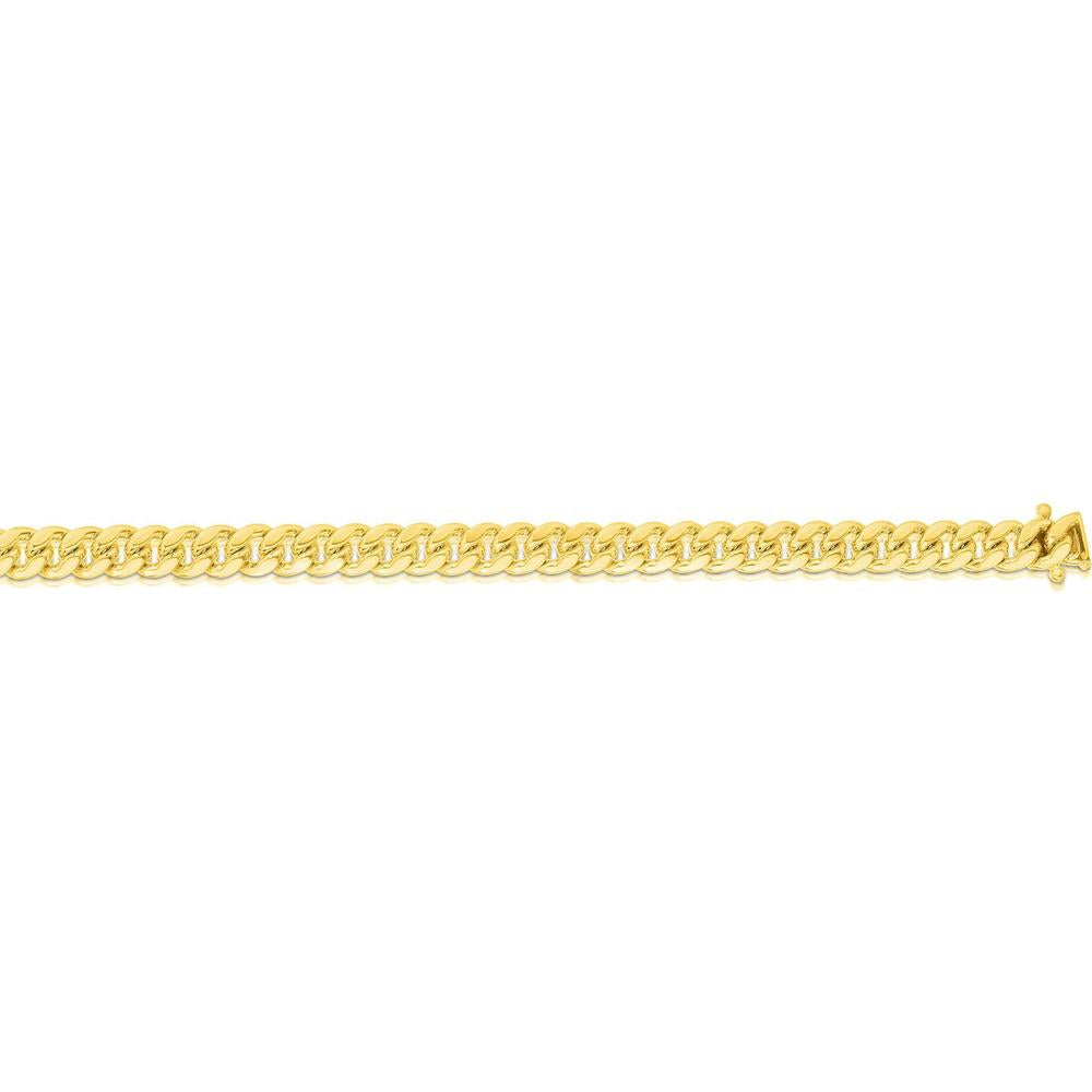 10K Yellow Gold 4.5mm Semi-Solid Miami Cuban Chain Necklace - 22" with Box Clasp by Orozza Fine Jewelry