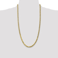 10K Yellow Gold 4.75mm Flat Beveled Curb Chain - 28" Length