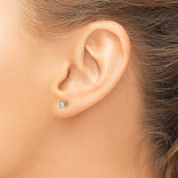 10K Yellow Gold 4-Prong Round Diamond Stud Earrings - 0.20 Carats Total Diamond Weight by Oro Pregiato