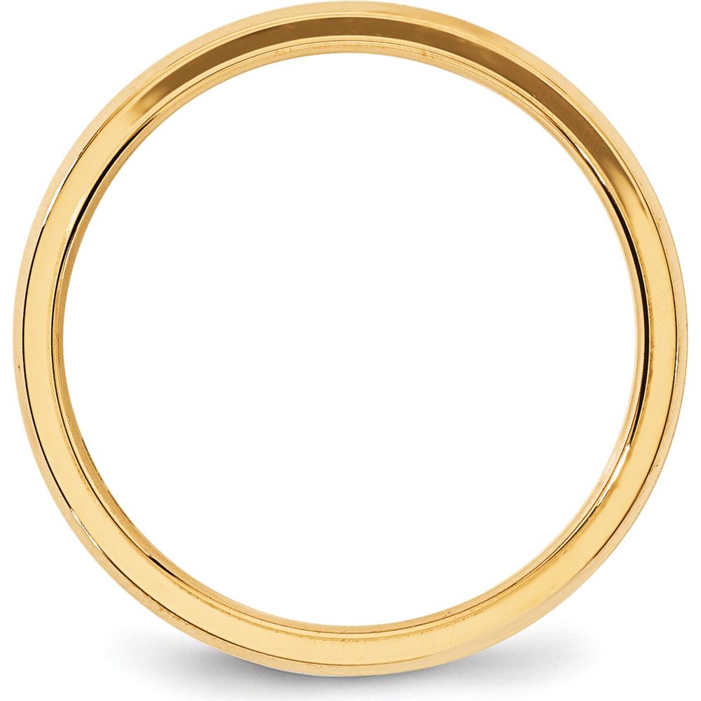 10K Yellow Gold 4mm Beveled Edge Comfort Fit Wedding Band