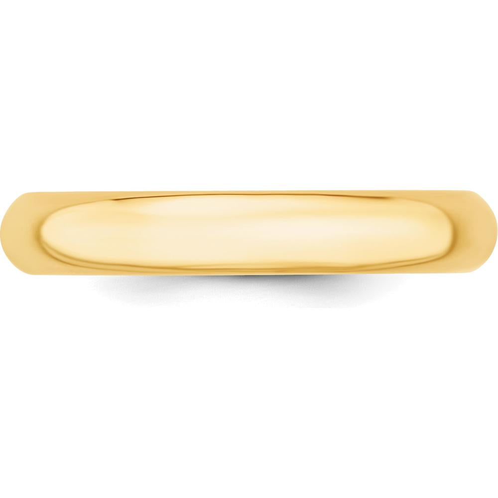 10K Yellow Gold 4mm Comfort Fit Wedding Band - Size 7.5