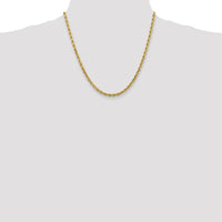 10K Yellow Gold 4mm Diamond-Cut Rope Chain - 20" with Lobster Clasp