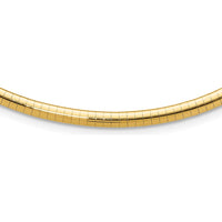 10K Yellow Gold 4mm Domed Omega Necklace