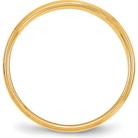 10K Yellow Gold 4mm Flat Wedding Band with Step-Down Edge - Size 9