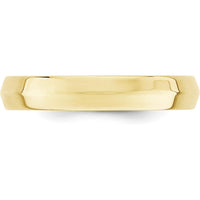 10K Yellow Gold 4mm Knife Edge Comfort Fit Wedding Band - Size 9