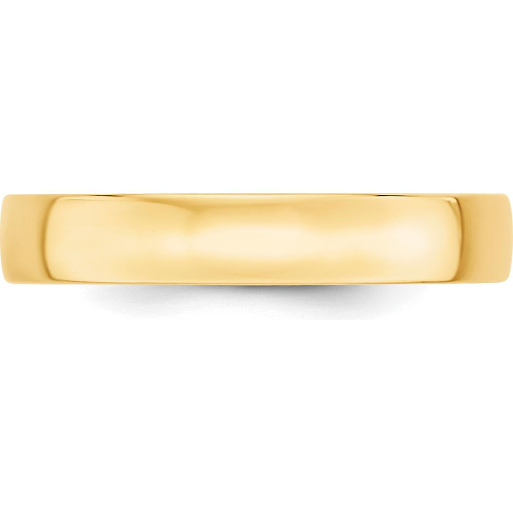 10K Yellow Gold 4mm Lightweight Comfort Fit Wedding Band, Polished Finish, Size 9