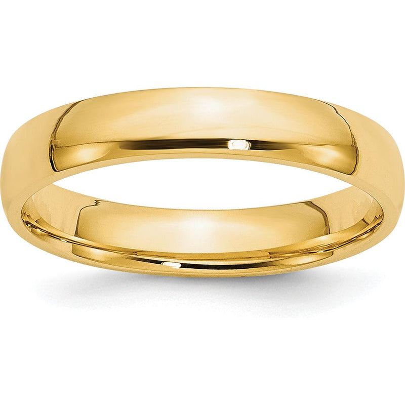 10K Yellow Gold 4mm Lightweight Comfort Fit Wedding Band - Size 11.5