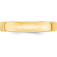 10K Yellow Gold 4mm Lightweight Comfort Fit Wedding Band - Size 8