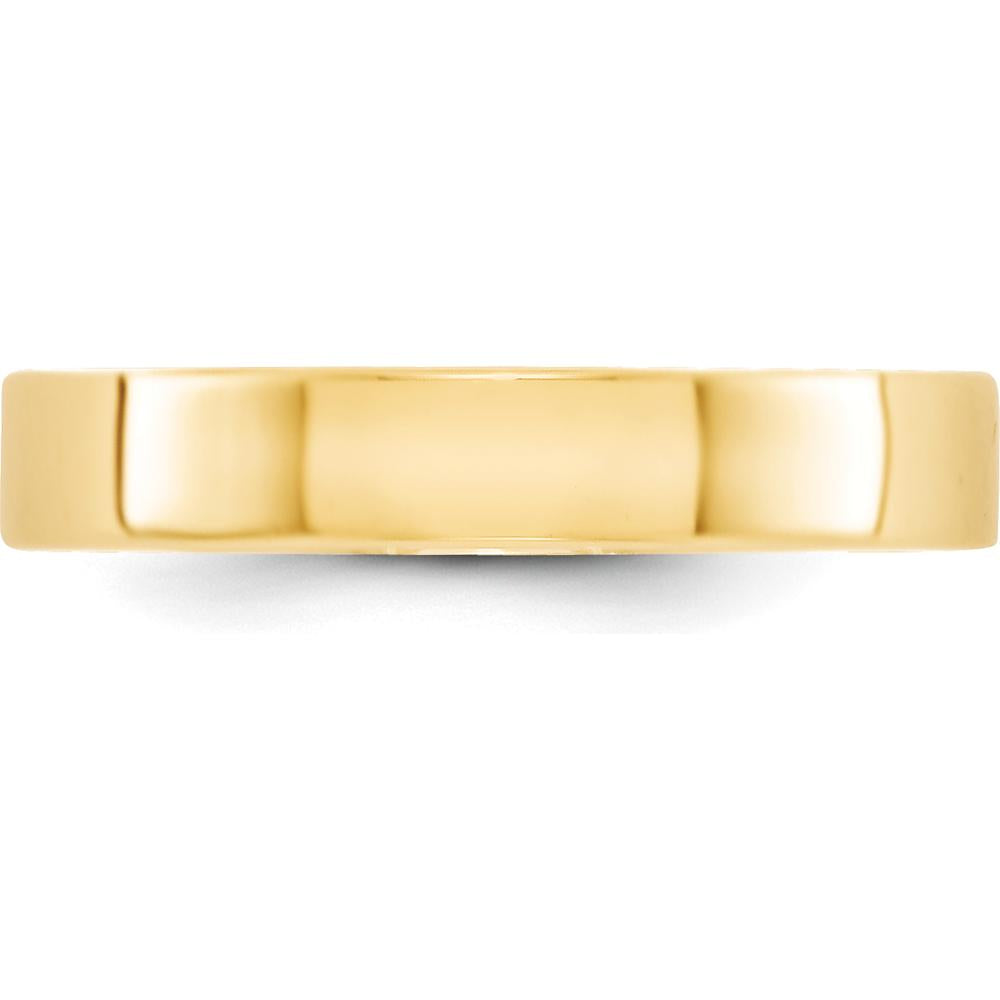 10K Yellow Gold 4mm Lightweight Flat Wedding Band