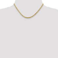 10K Yellow Gold 4mm Semi-Solid Anchor Chain Necklace - 16"