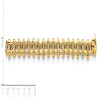 10K Yellow Gold 5.1mm Hand-Polished Fancy Link Chain Bracelet - 8.5"