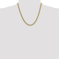 10K Yellow Gold 5.25mm Miami Cuban Chain Necklace - 20"