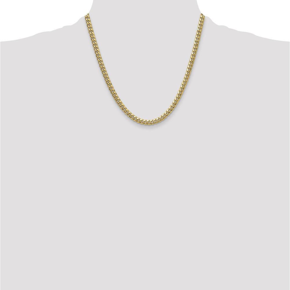 10K Yellow Gold 5.25mm Miami Cuban Chain Necklace - 20"