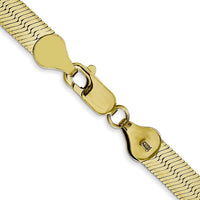 10K Yellow Gold 5.5mm Polished Herringbone Chain Necklace - 16"