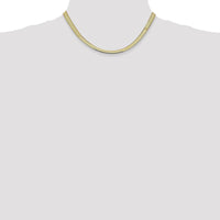 10K Yellow Gold 5.5mm Polished Herringbone Chain Necklace - 16"