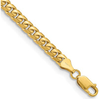 10K Yellow Gold 5.5mm Solid Miami Cuban Chain Bracelet - Polished Finish, 9" Length