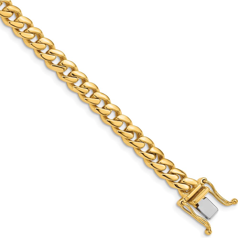 10K Yellow Gold 5.7mm Hand-Polished Miami Cuban Chain Bracelet - 9"