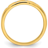 10K Yellow Gold 5-Stone Diamond Band Ring with Round Cut Diamonds - 0.25 Carat Total Diamond Weight by 0