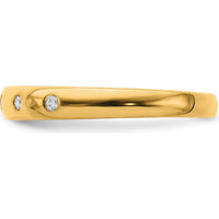 10K Yellow Gold 5-Stone Diamond Band Ring with Round Cut Diamonds - 0.25 Carat Total Diamond Weight by 0