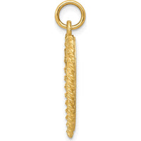 10K Yellow Gold 50th Anniversary Heart Pendant Charm