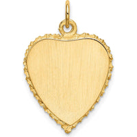 10K Yellow Gold 50th Anniversary Heart Pendant Charm