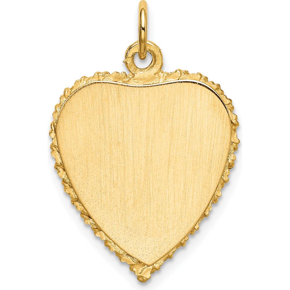 10K Yellow Gold 50th Anniversary Heart Pendant Charm