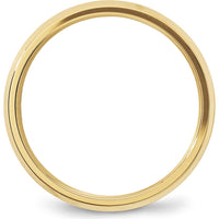 10K Yellow Gold 5mm Beveled Edge Comfort Fit Wedding Band - Size 10.5