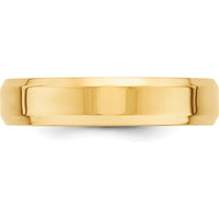 10K Yellow Gold 5mm Beveled Edge Comfort Fit Wedding Band - Size 10.5