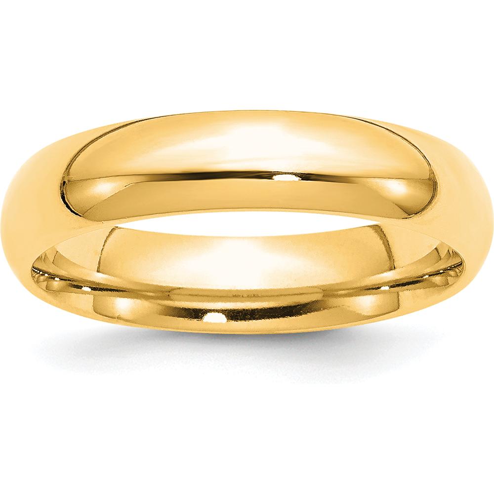 10K Yellow Gold 5mm Comfort Fit Polished Wedding Band