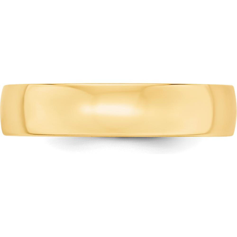 10K Yellow Gold 5mm Comfort Fit Wedding Band - Lightweight and Polished, Size 10.5-10.75